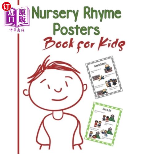 海外直订Nursery Rhymes Posters Book for kids: Perfect Interactive and Educational Gift f 童谣海报书的孩子:完美的互