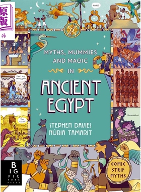 趣味漫画故事集 古埃及神话 Myths Mummies and Magic in Ancient Egypt 英文原版 神话故事儿童读物 进口童书【中商原版】