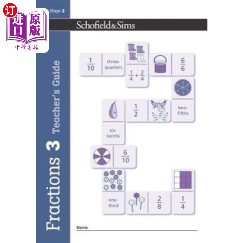 海外直订Fractions, Decimals and Percentages Book 3 Teach... 分数、小数和百分比第3册教师指南(3年级，7-8岁)