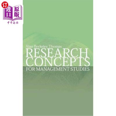 海外直订Research Concepts for Managements Studies 管理学研究概念