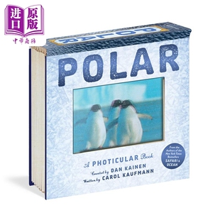 预售 光与影视觉书系列 会动的3D立体图片书 极地 英文原版 Polar A Photicular Book 儿童动物科普 进口童书【中商原版】