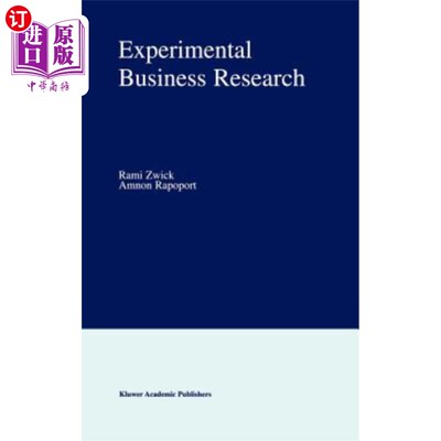 海外直订Experimental Business Research 商业实验研究