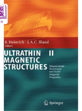 海外直订Ultrathin Magnetic Structures II: Measurement Techniques and Novel Magnetic Prop 超薄磁性结构II：测量技术和