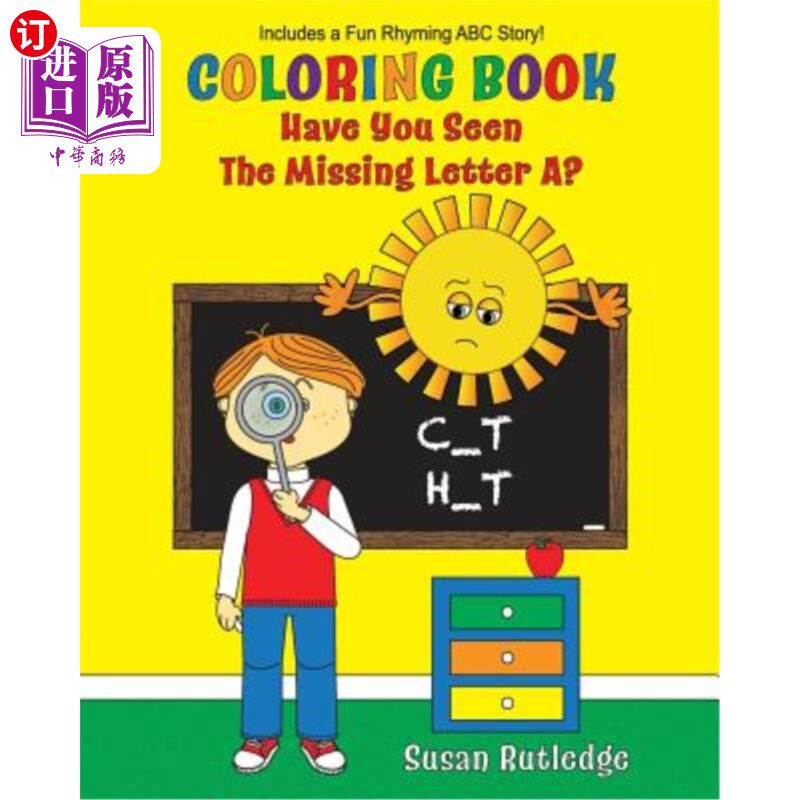 海外直订Have You Seen the Missing Letter A? Coloring Book 你看到丢失的字母A了吗？彩色书