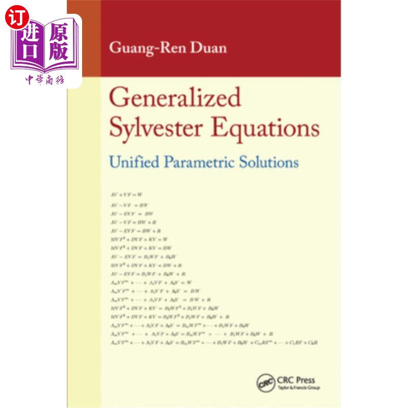 海外直订Generalized Sylvester Equations: Unified Parametric Solutions 广义Sylvester方程:统一参数解
