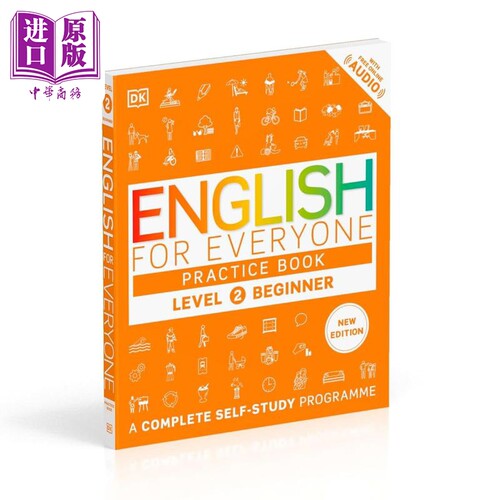 2024新版DK人人学英语练习册2 DK English for Everyone Practice Book Level 2 Beginner 英文原版 托福雅思备考【中商原版】