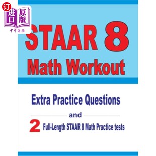 Workout 8数学训 STAAR Two Math Full Practice Extra STAA 海外直订STAAR Questions Length and