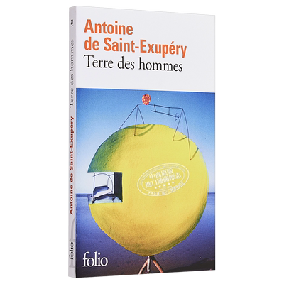 法文版 圣埃克苏佩里 风沙星辰人类的大地 Terre des hommes 法文原版 Antoine de Saint Exupery【中商原版】