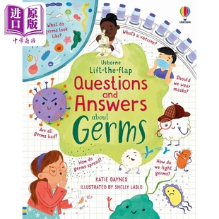 and Germs the Questions 儿童科普绘本翻翻书 Lift 进口图书 Answers flap 细菌 尤斯伯恩翻翻学 about 中商原版 英文原版