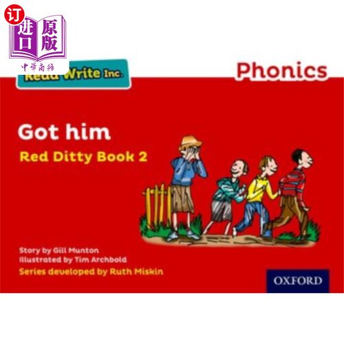 海外直订Read Write Inc. Phonics: Red Ditty Book 2 Got Him Read Write公司《红色小调书2》抓到他了