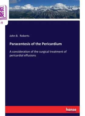 海外直订医药图书Paracentesis of the Pericardium 心包穿刺术