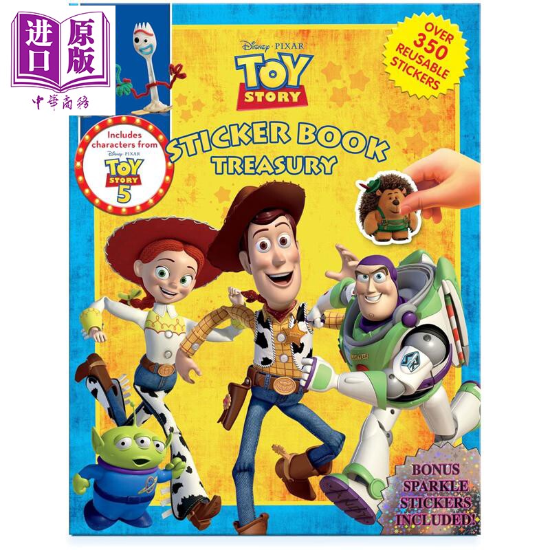 预售 贴纸书 玩具总动员5 Disney Toy Story (With 5) Sticker Book Treasury 英文原版 儿童贴纸书 活动书 进口童书【中商原版】 - 实物图