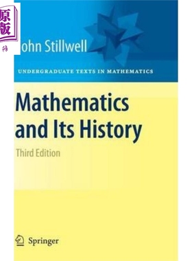 UTM 数学 数学及其历史 Mathematics and Its History 英文原版 John Stillwell【中商原版】