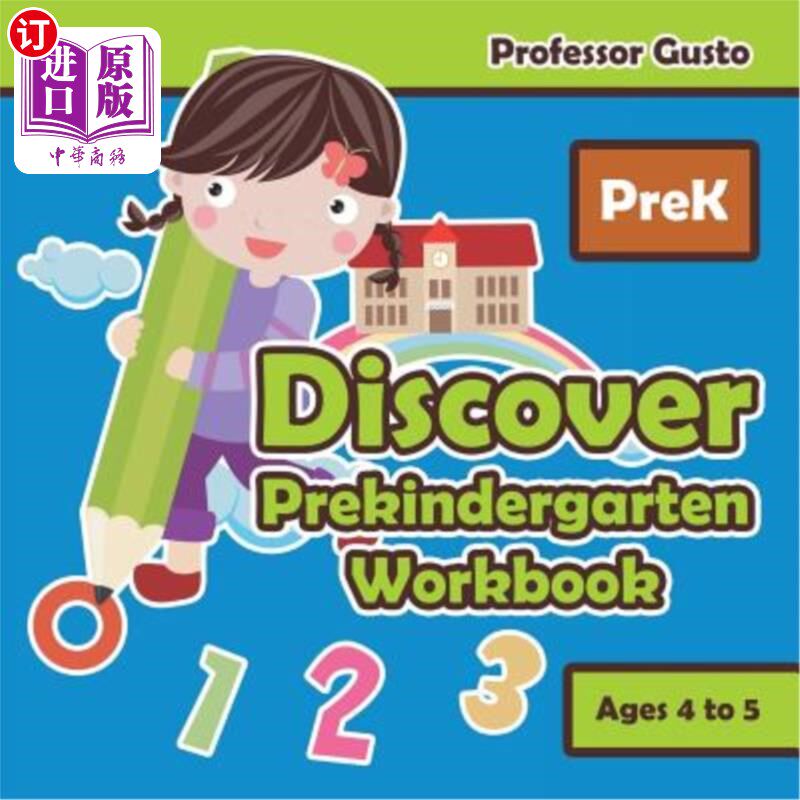 海外直订Discover Prekindergarten Workbook PreK - Ages 4 to 5 发现学前工作手册PreK - 4至5岁