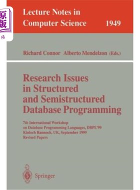 海外直订Research Issues in Structured and Semistructured Database Programming: 7th Inter