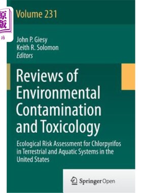 海外直订Ecological Risk Assessment for Chlorpyrifos in Terrestrial and Aquatic Systems i 美国陆地和水生系统毒死蜱的