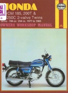 海外直订Honda CD/CM 185, 200t & Cm250c 2-Valve Twins: 181cc - 194 CC - 234 CC. 1977 to 1 本田CD/CM185、200t