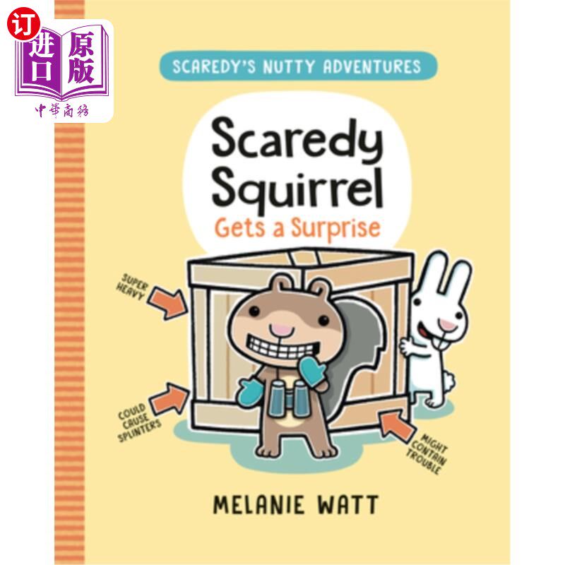 海外直订Scaredy Squirrel Gets a Surprise 松鼠受惊了