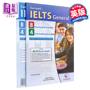 ELT雅思考试8 Succeed Reading 4自学套装 现货 12岁以上 Writing GLOBAL 中商原版 IELTS Listening 含答案 General