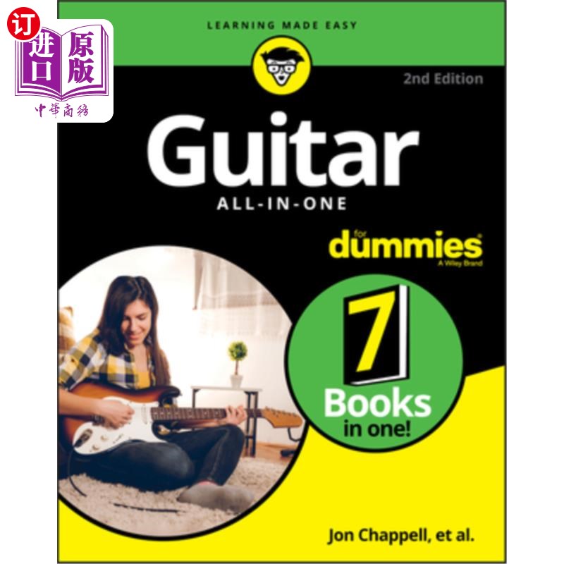 海外直订Guitar All-In-One for Dummies: Book + Online Video and Audio Instruction 吉他一体化傻瓜:书+在线视频和音频指