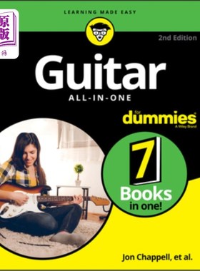 海外直订Guitar All-In-One for Dummies: Book + Online Video and Audio Instruction 吉他一体化傻瓜:书+在线视频和音频指