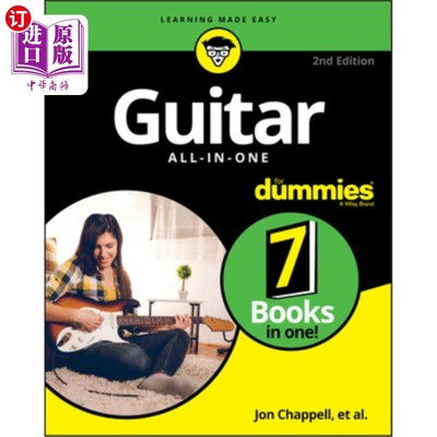 海外直订Guitar All-In-One for Dummies: Book + Online Video and Audio Instruction 吉他一体化傻瓜:书+在线视频和音频指
