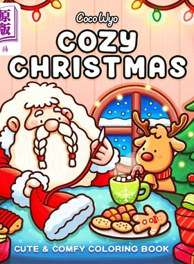 舒适圣诞填色书 适合成人和儿童 英文原版 Cozy Christmas Coloring Book for Adults and Kids Coco Wyo【中商原版】