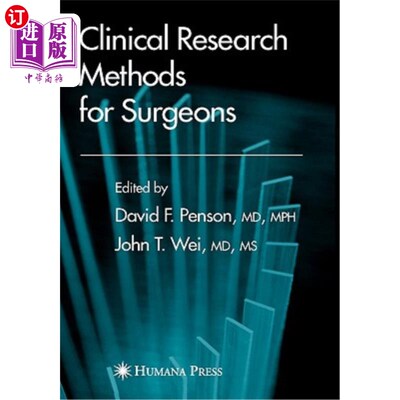 海外直订医药图书Clinical Research Methods for Surgeons 外科医生的临床研究方法