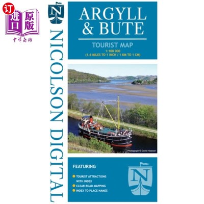 海外直订Nicolson Tourist Map Argyll 尼克森旅游地图阿盖尔