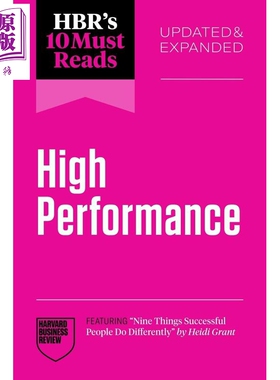 哈佛商业评论 高绩效10 篇 更新扩充版 含成功人士的九件事 HBRs 10 on High Performance 英文原版 【中商原版】