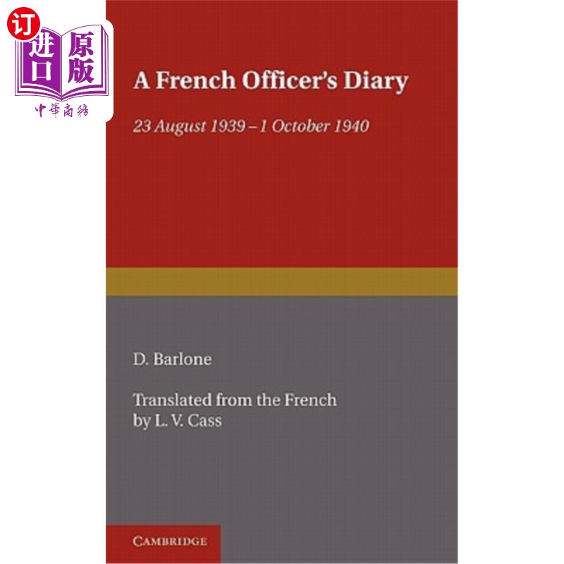 海外直订A French Officer's Diary: 23 August 1939-1 October 1940 法国军官日记:1939年8月23日1940年10月1日