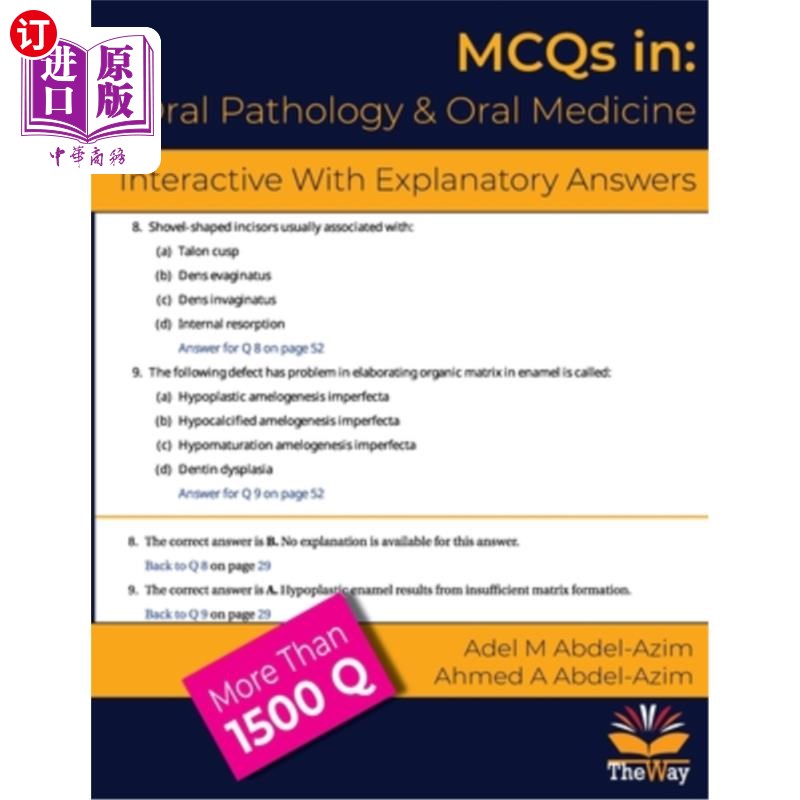海外直订医药图书MCQs in Oral Pathology and Oral Medicine: With Comments for Under and Post-Gradu 口腔病理学和口腔医