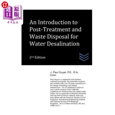 海外直订An Introduction to Post-Treatment and Waste Disposal for Water Desalination