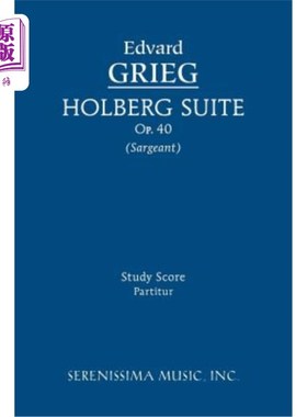 海外直订Holberg Suite, Op.40: Study Score 霍尔伯格套房，作品40：学习分数