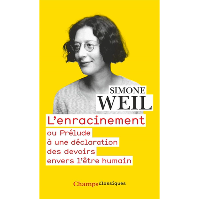 西蒙娜 薇依 扎根 人类责任宣言绪论 LEnracinement ou Prelude a une declaration 法文原版 Simone Weil【中商原版】