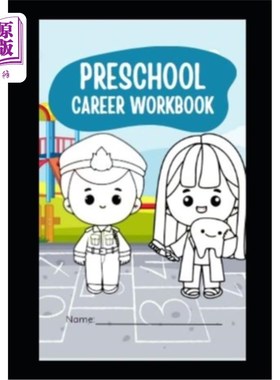 海外直订Preschool Career Coloring Worksheet All in One 学前职业着色工作表所有在一个