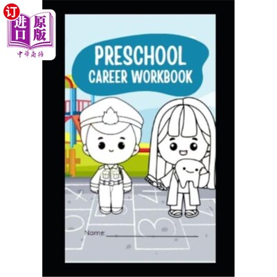 海外直订Preschool Career Coloring Worksheet All in One 学前职业着色工作表所有在一个