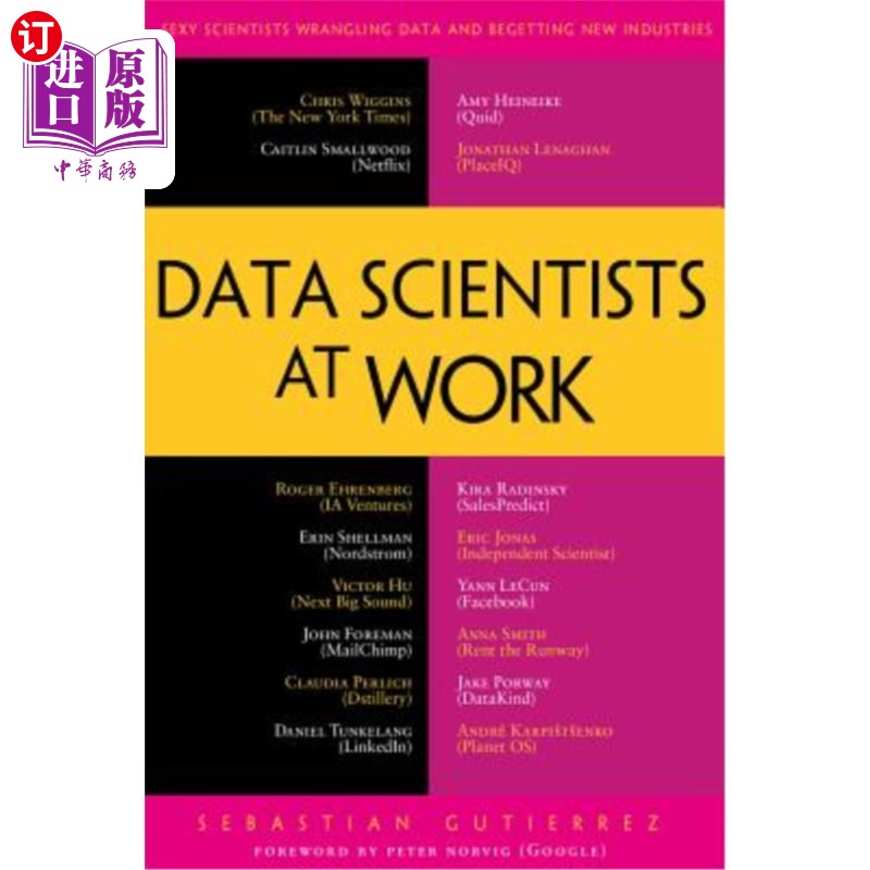 海外直订Data Scientists at Work 工作中的数据科学家