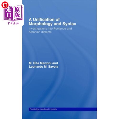 海外直订Unification of Morphology and Syntax 词法与句法的统一