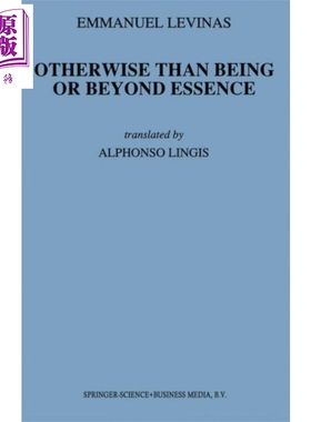 现货 非存在或超越本质 列维纳斯 英文原版 Otherwise Than Being or Beyond Essence Emmanuel Levinas【中商原版】