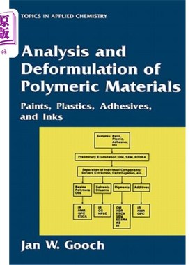 海外直订Analysis and Deformulation of Polymeric Materials: Paints, Plastics, Adhesives,  聚合物材料的分析和变形：涂料、