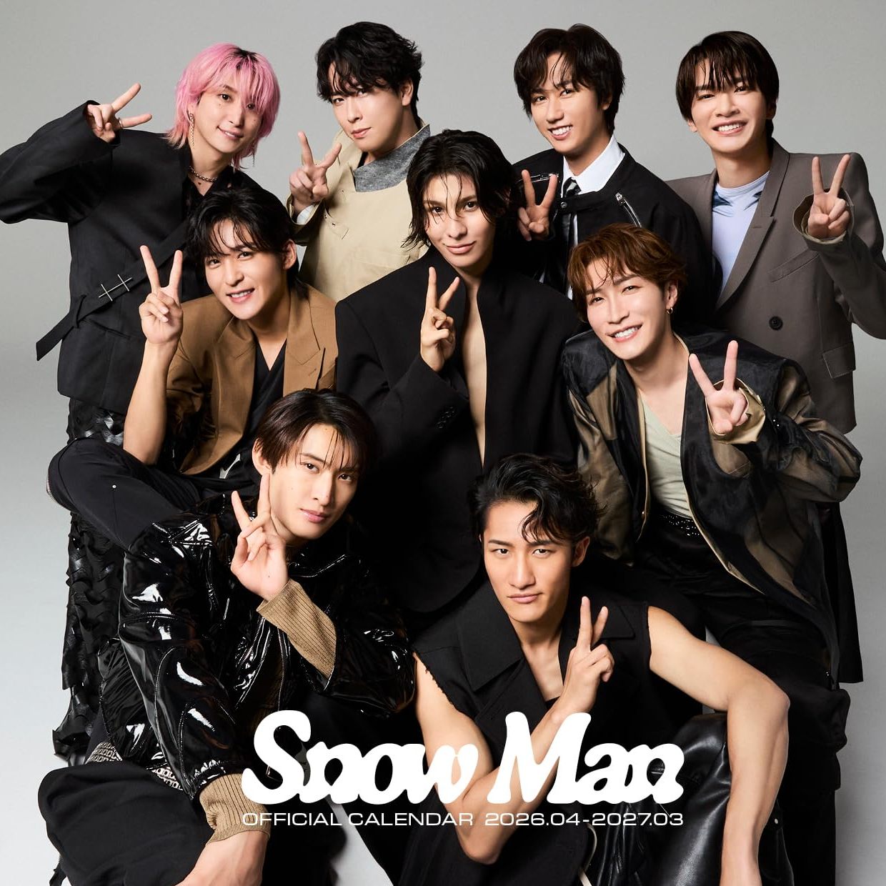 写真学年历2026.4-2027.3 日文原版日韩 浪花男子 Snow Man SixTONE Travis Japan 道枝骏佑目黑莲カレンダー【中商原版】