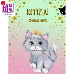 Activity Book for Kids 儿童活动书 海外直订Kitten 小猫涂色书 Coloring