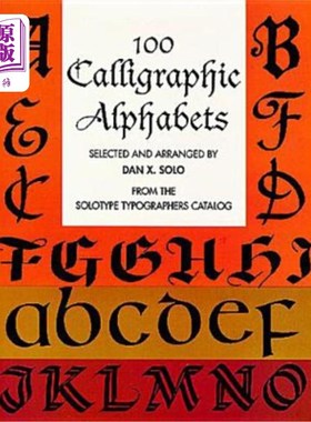 海外直订100 Calligraphic Alphabets 100个书法字母