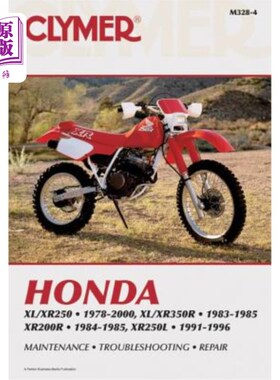 海外直订Honda XL/Xr250 1978-2000, XL/Xr350r 1983-1985, Xr200r 本田XL/Xr250 1978-2000，XL/Xr350r 1983-1985，X