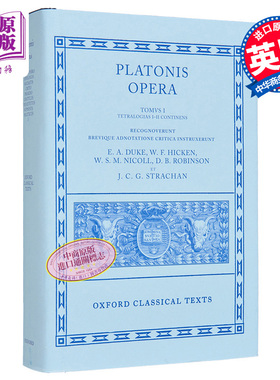 预售 柏拉图 歌剧 第1卷 希腊语原版 Opera Volume I Euthyphro Apologia Socratis Crito Phaedo  Plato 【中商原版?