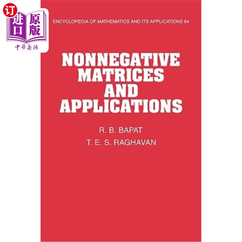 海外直订Nonnegative Matrices and Applications 非负矩阵及其应用