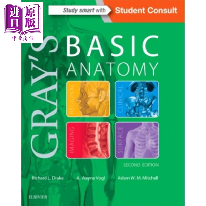 现货 Gray基本解剖学第2版英文原版 Gray s Basic Anatomy Richard Drake【中商原版】Elsevier