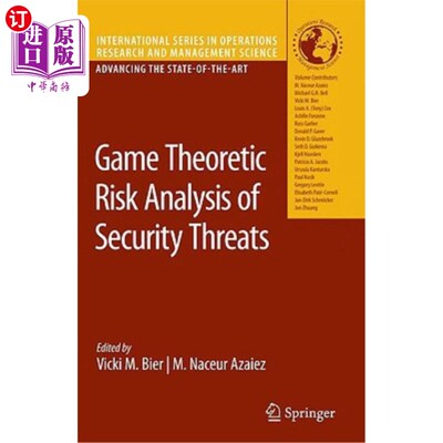 海外直订Game Theoretic Risk Analysis of Security Threats 安全威胁的博弈风险分析