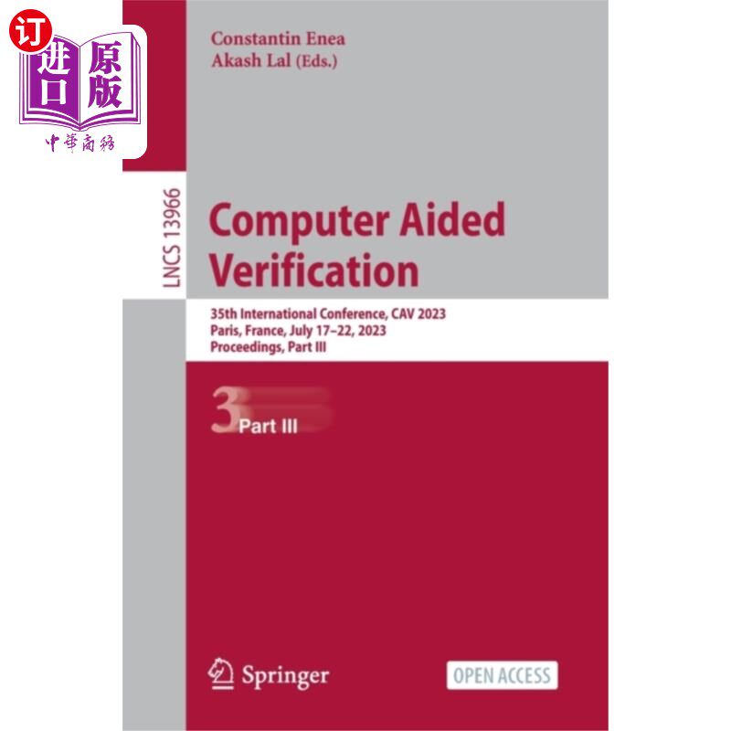 海外直订Computer Aided Verification 计算机辅助检定